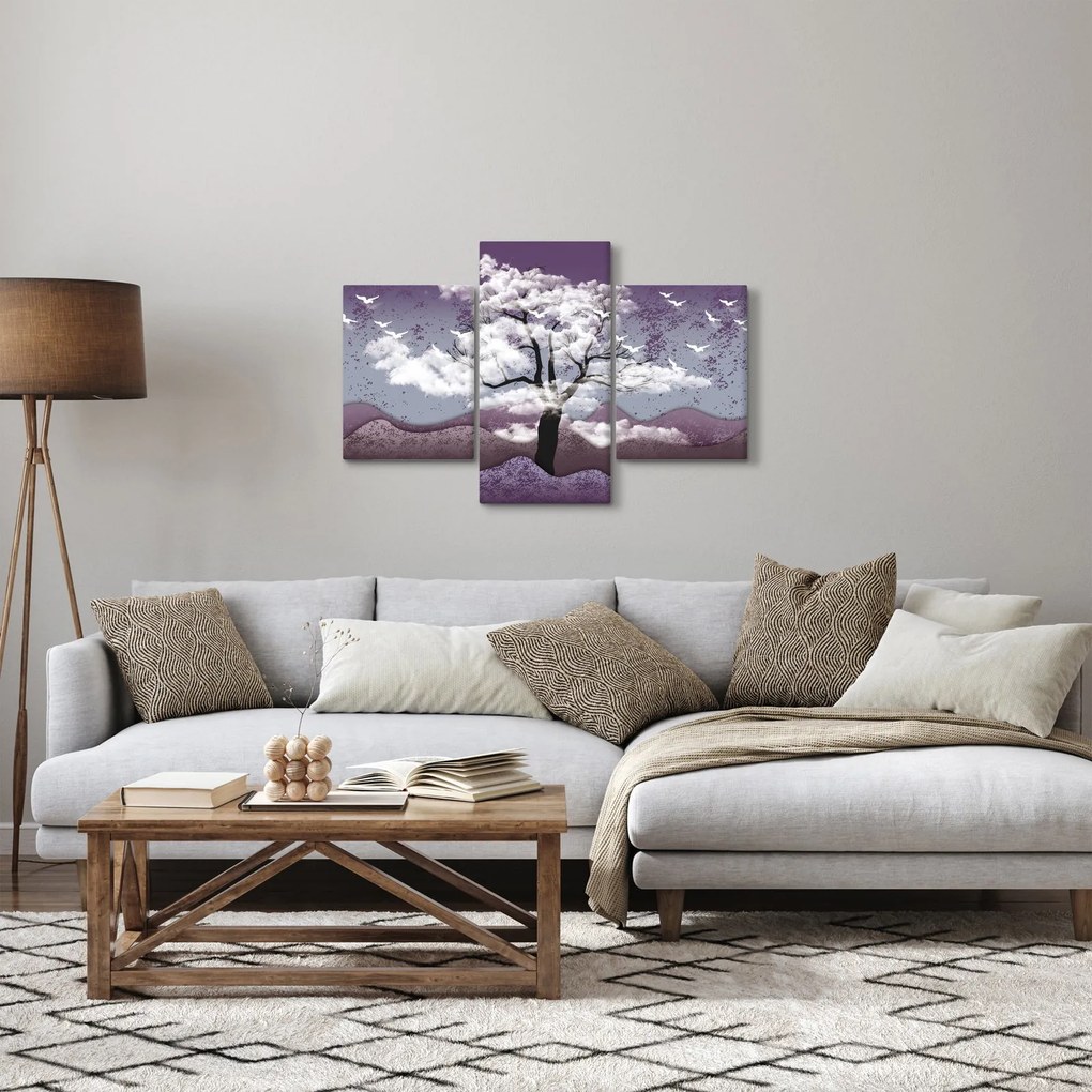Kép - Fa a felhőkben (90x60 cm)