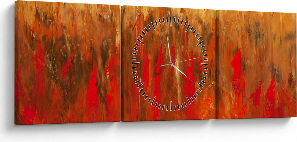 Kép - Festett absztrakció (órával) (90x30 cm)