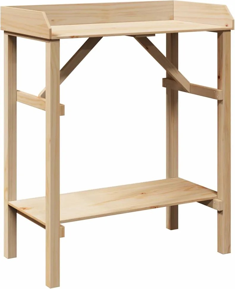 vidaXL Ültetőasztal Természetes 75 x 40 x 90 cm Masszív fenyő fa