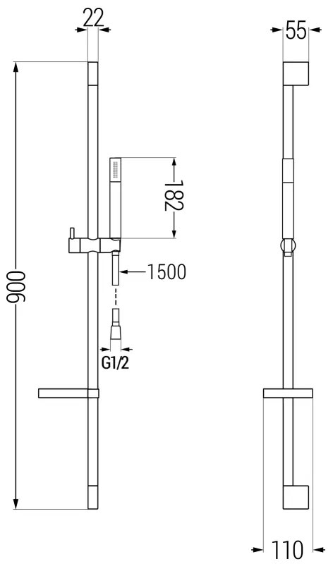 Mexen zuhanygarnitúra DS70, fekete, 785704583-70