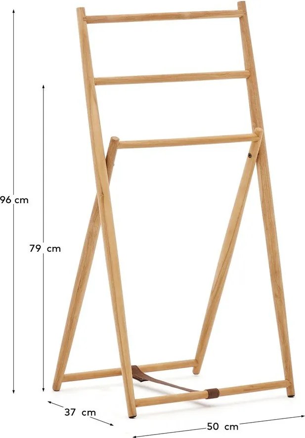 Natúr színű teakfa szobainas Roxana – Kave Home