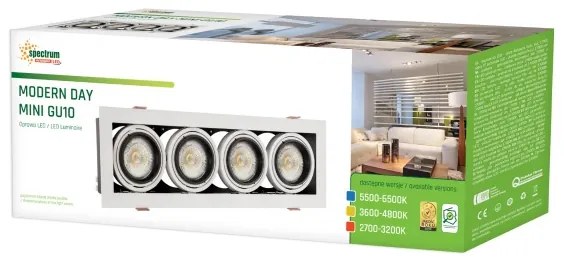 MODERN DAY MINI 4xGU10/10W/230V mennyezeti lámpa