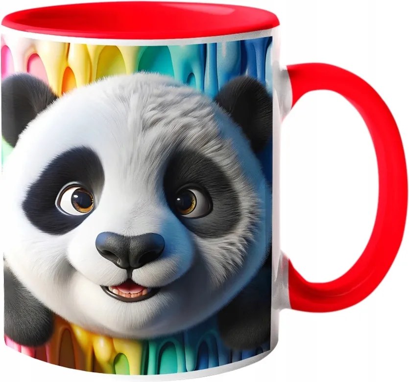 Látványos Bögre Édes Panda Csodálatos Színek "3D hatás" 330ml