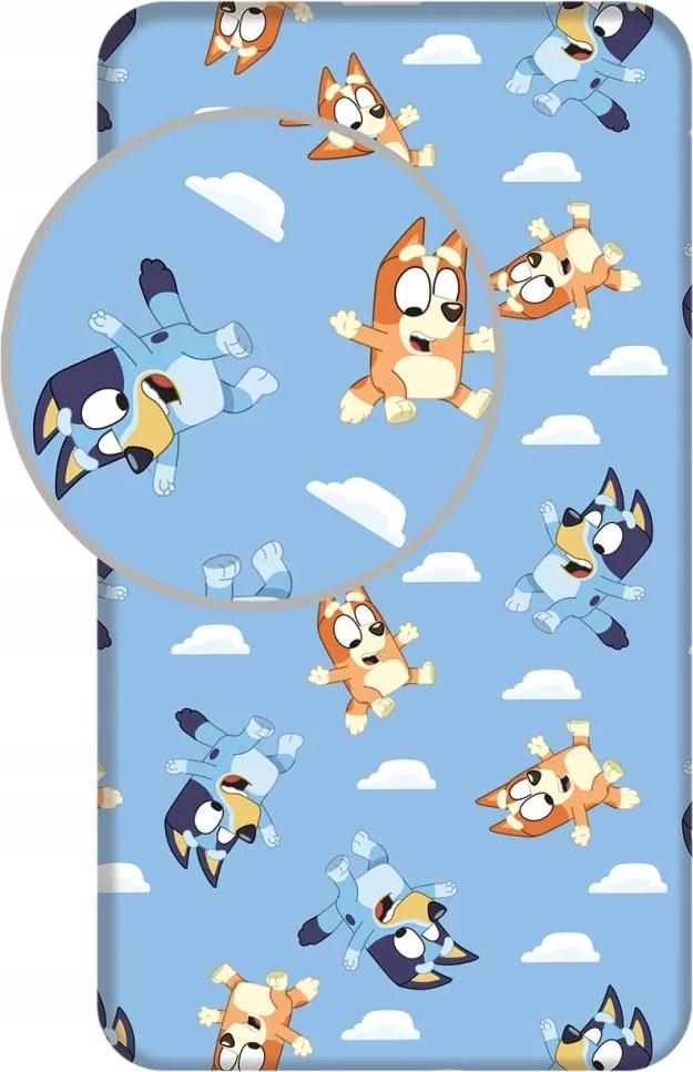 Bluey Clouds gumis lepedő 90x200 cm