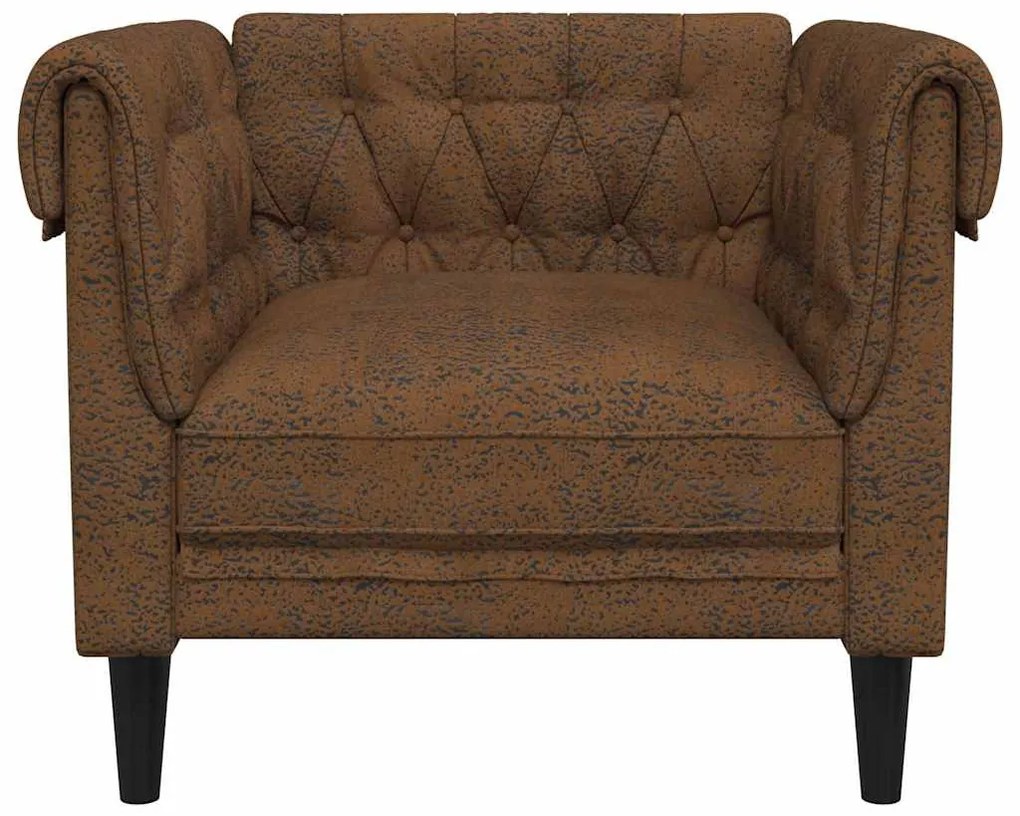 Chesterfield Kanapé Szék Argyle Barna 78.5 x 74.5 x 74.5 cm
