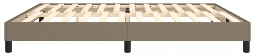 tópszínű szövet ágykeret matrac nélkül 200 x 200 cm