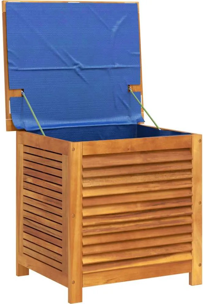 vidaXL tömör akácfa kerti tárolóláda zsaluval 60 x 50 x 56 cm
