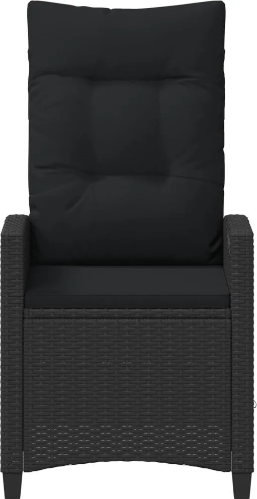 Fekvő Kerti Szék Fekete 56 x 60 x 112 cm polirattan