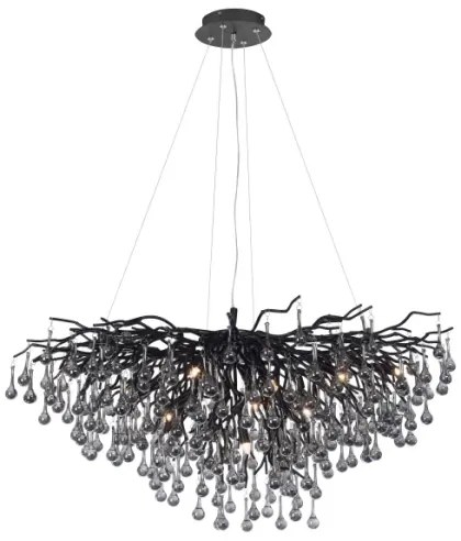 Paul Neuhaus 2192-18 - Kábeles csillár ICICLE 10xG9/40W/230V 50x100 cm fekete