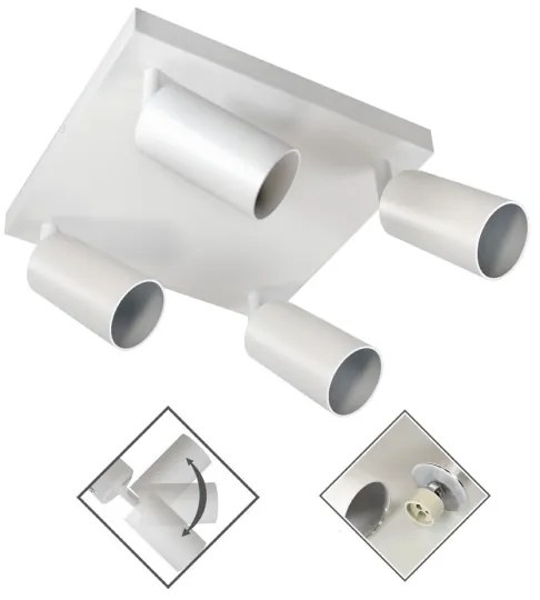 Spotlámpa FARGO 4xGU10/30W/230V fehér