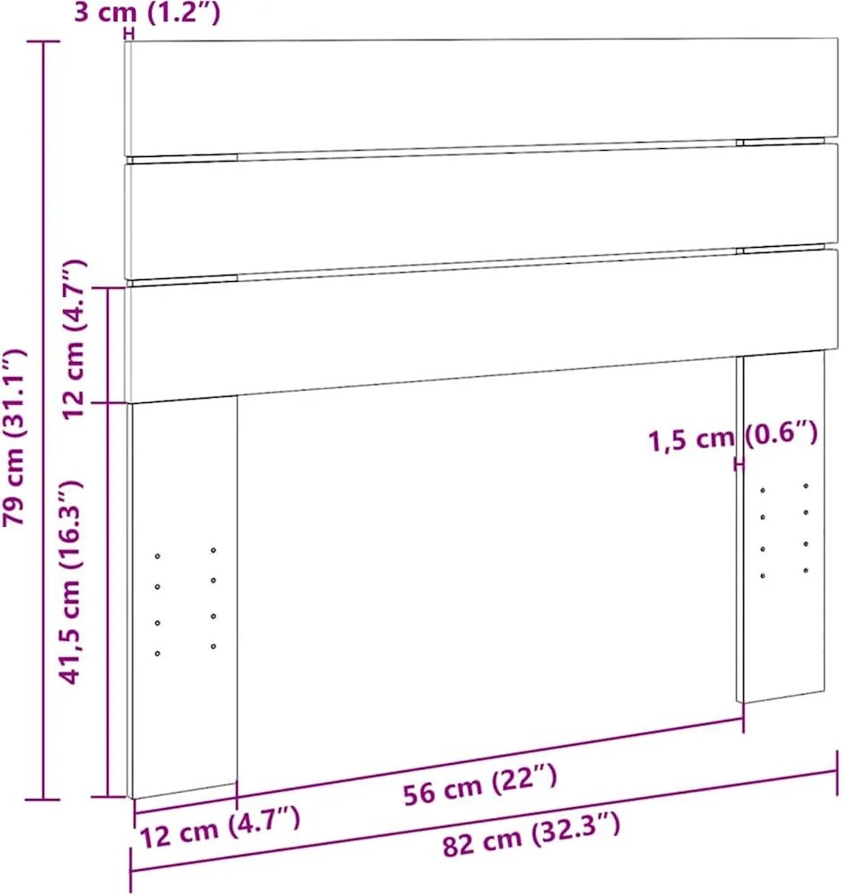tömör fa tölgyfa fejtámla 80 cm