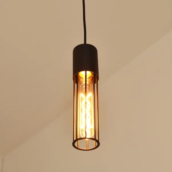 Csillár zsinóron MELODY 3xE27/15W/230V fekete