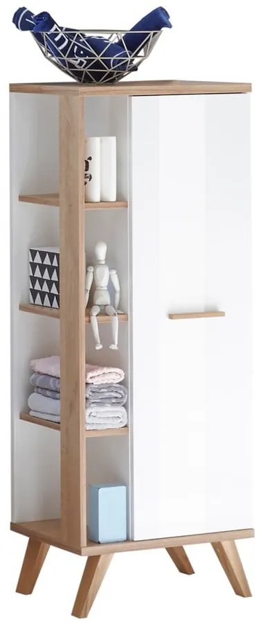 Fehér alacsony fürdőszoba szekrény 51x128 cm Set 923 - Pelipal