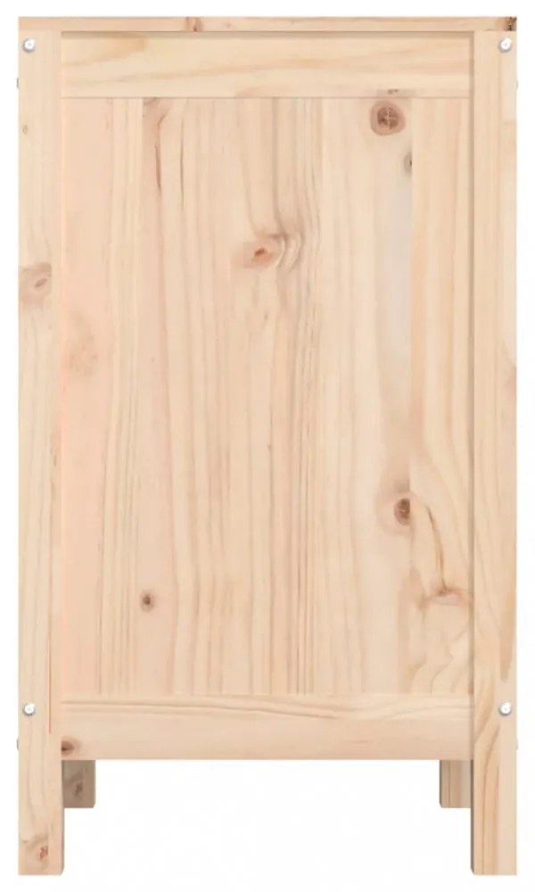 tömör fenyőfa szennyestartó láda 44 x 44 x 76 cm