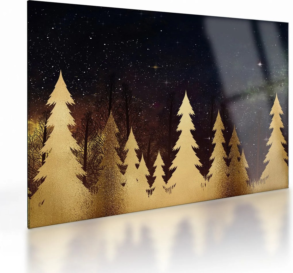 Kép - arany éjszaka (üvegen) (70x50 cm)