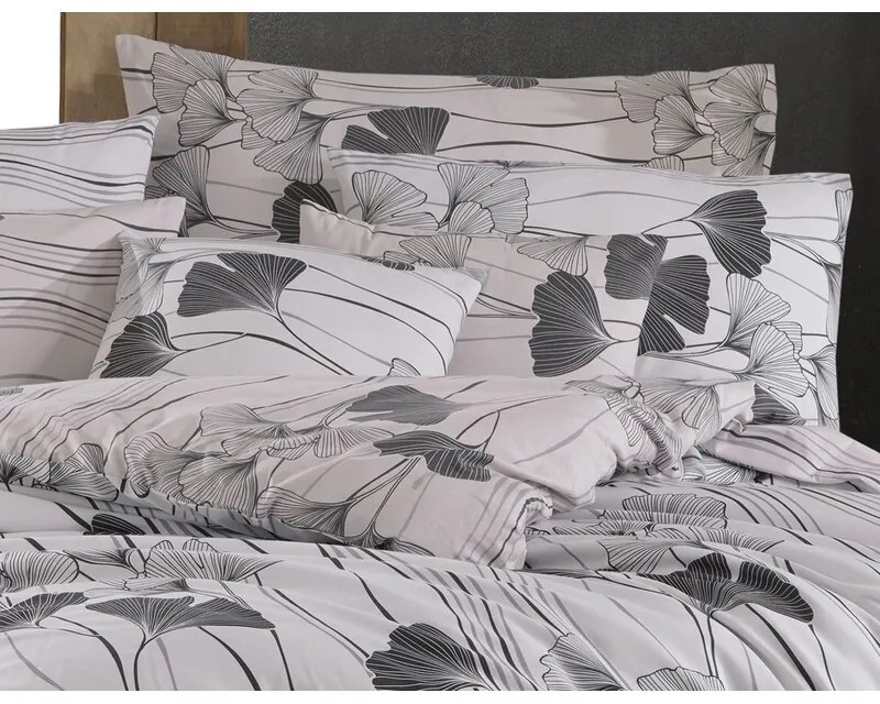 BedTex Pamut ágynemő Ginko fehér, 140 x 200 cm, 70x 90 cm