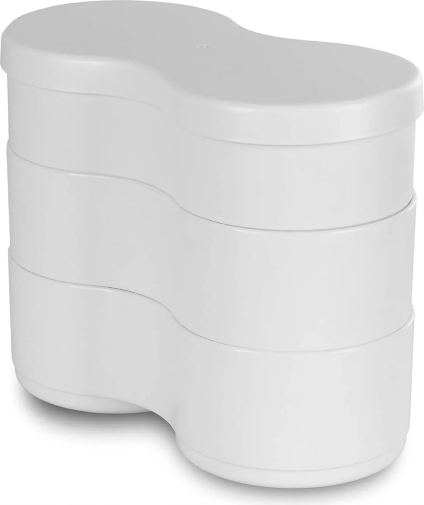 Uzsonnás Doboz összecsukható fehér Fedéllel 17x13x16 ételtároló doboz