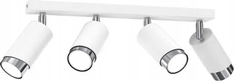 Ewilight Mennyezeti lámpa állítható léc szemcső 4xGU10 fehér/króm