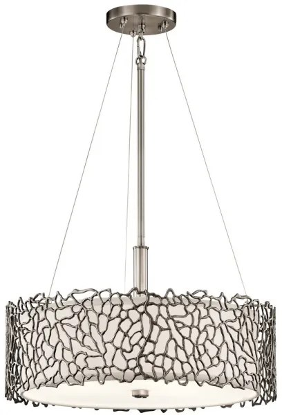 Kichler KL-SILVER-CORAL-P-A - Csillár rúdon SILVER CORAL 3xE27/100W/230V króm