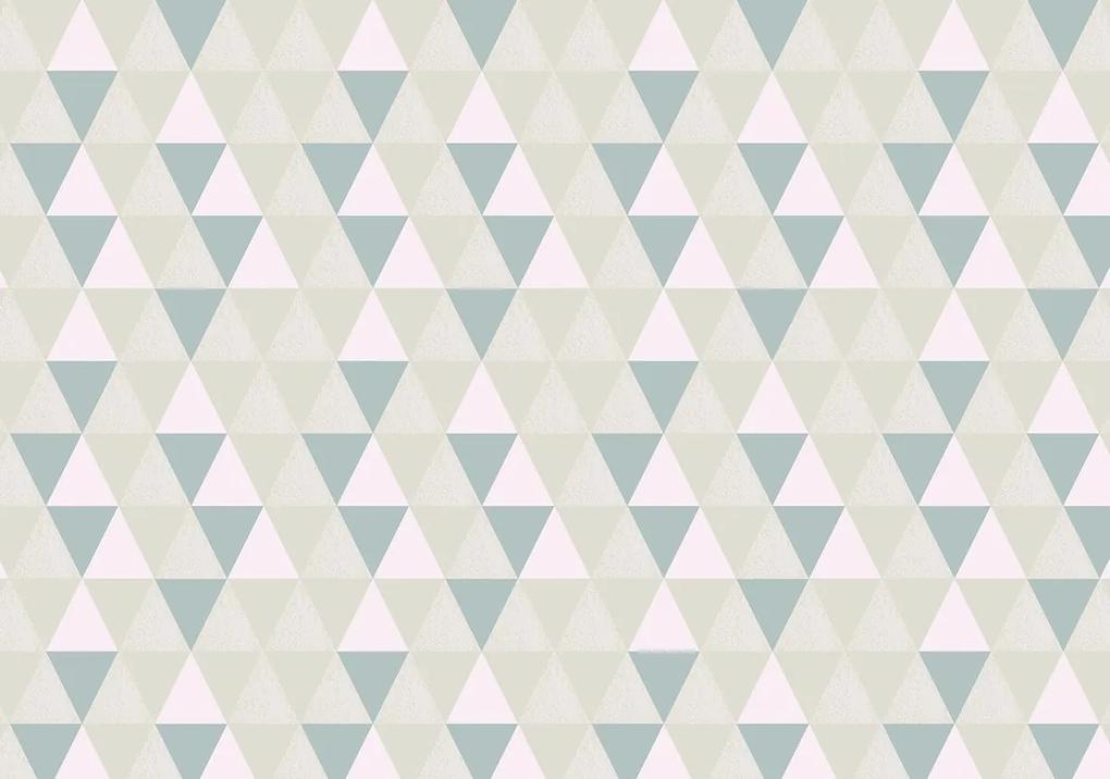 Fotótapéta - Szürke háromszögek (254x184 cm)