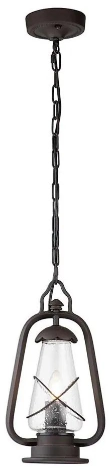 Elstead MINERS-CHN - Kültéri, láncra függeszthető MINERS csillár 1xE27/60W/230V IP44 bronz