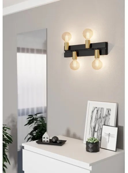 Eglo 900509 - Mennyezeti lámpa MACCHIONE 4xE27/10W/230V