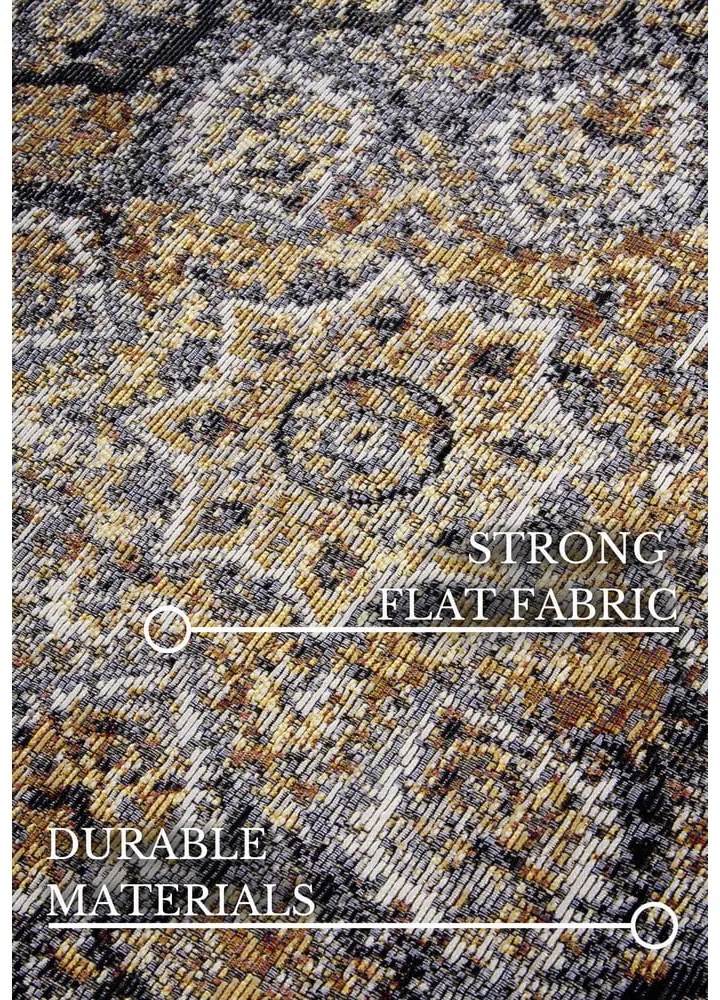 Antracitszürke-aranyszínű kültéri szőnyeg 200x285 cm Martha – Villeroy&amp;Boch