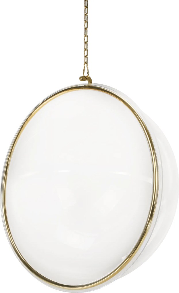 Függő fotel, átlátszó/arany/szürke, BUBBLE NEW TYP 1