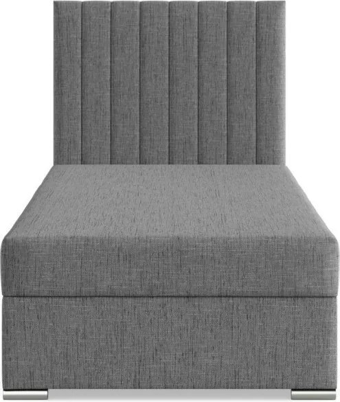 Agen egyszemélyes ágy, szövet, ágyneműtartóval, szürke