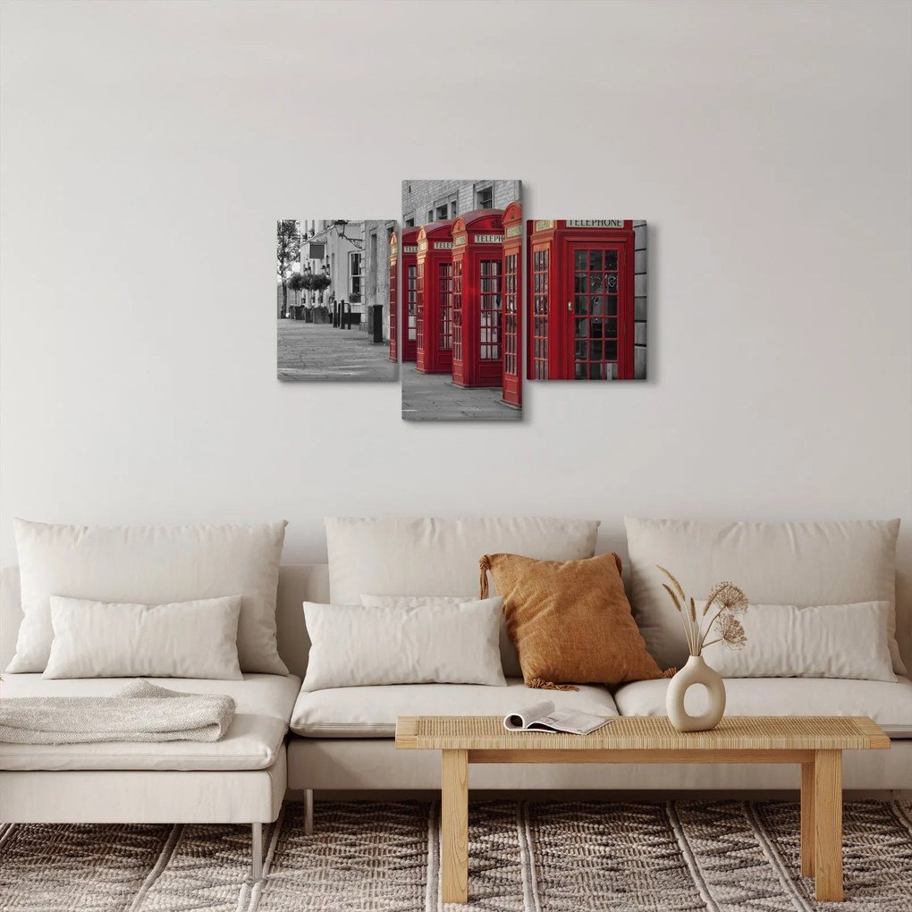 Kép - Londoni telefonfülkék (90x60 cm)