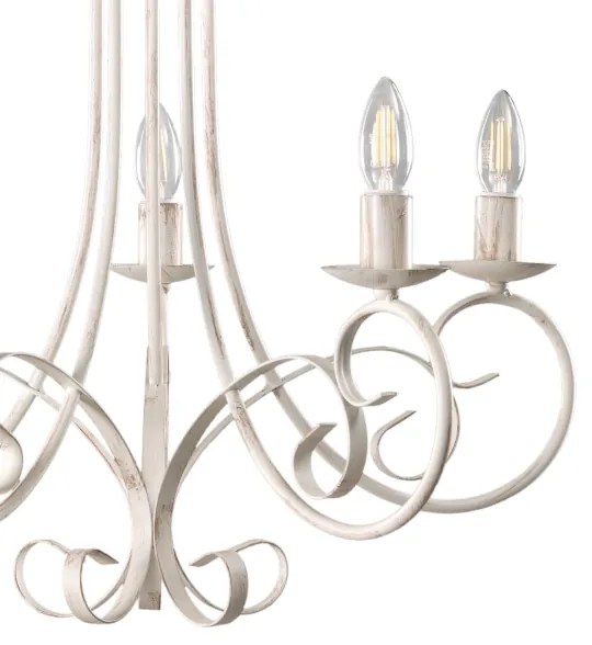 ONLI - POMPEI láncon függő csillár 5xE14/6W/230V krémszínű