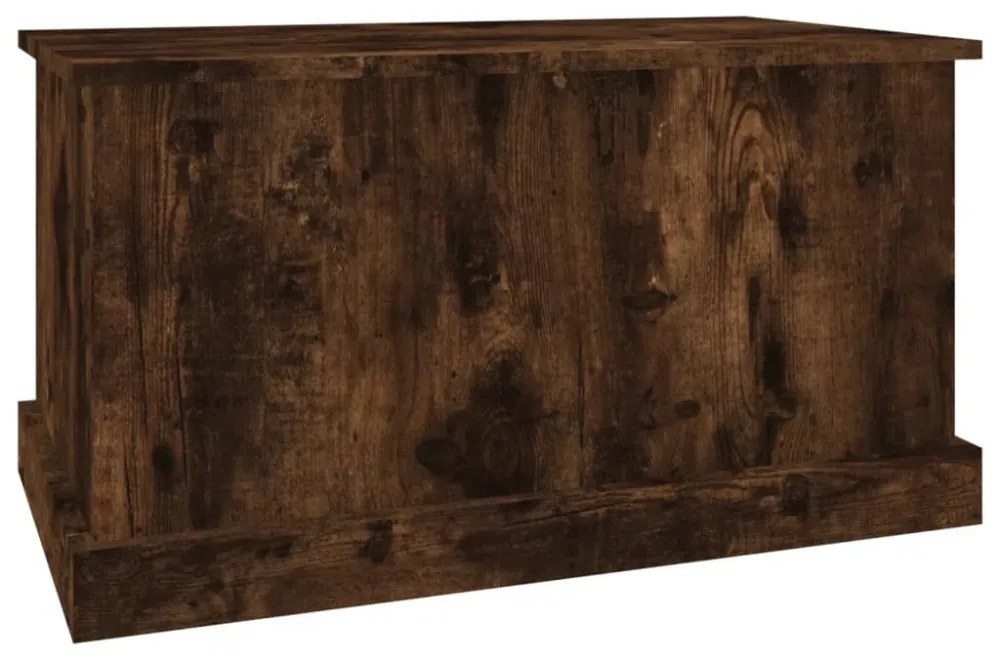 füstös tölgy színű szerelt fa tárolóláda 70 x 40 x 38 cm