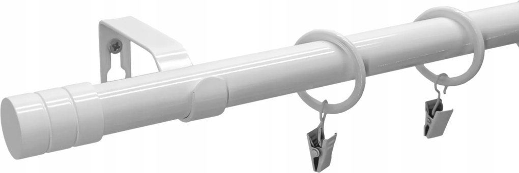 Függönykarnis Szimpla Fém loft fehér színű mix végek 19 mm 320 cm