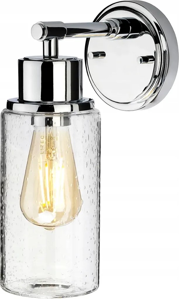 Fürdőszobai fali lámpa Morvah króm lámpabúra buborék üveg 1xE27 60W Elstead