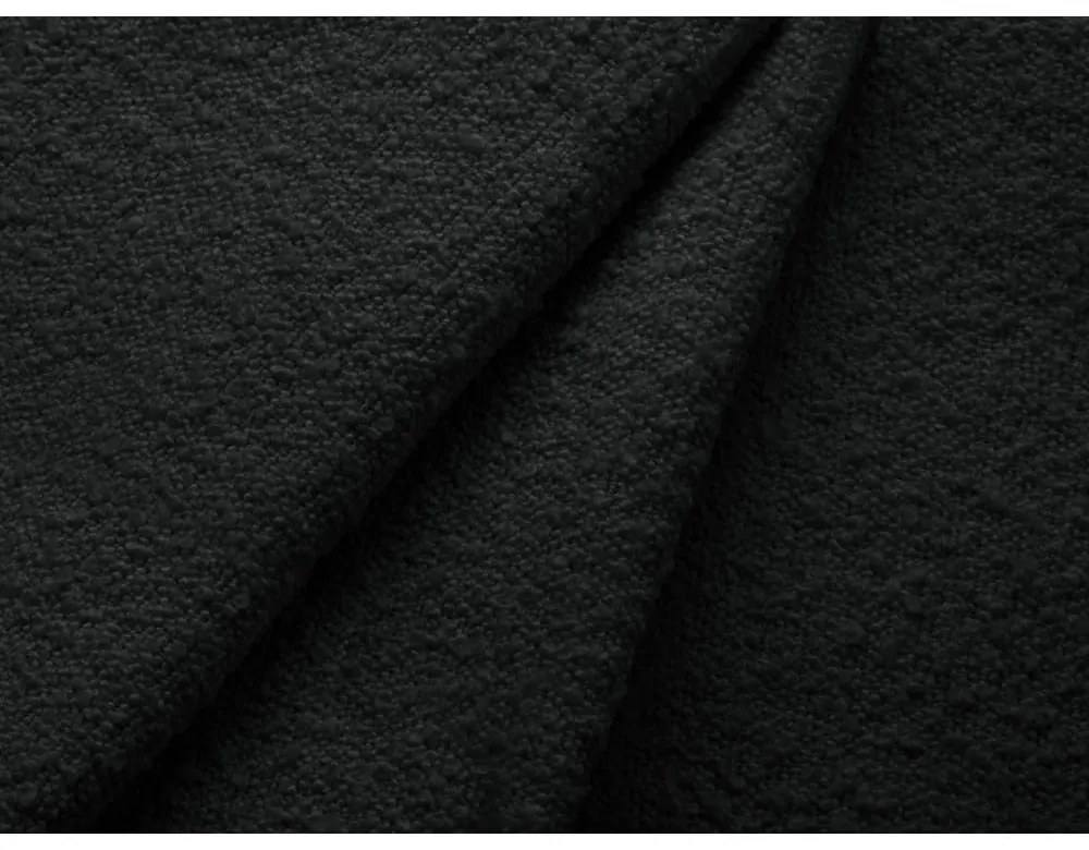 Fekete buklé kinyitható sarokkanapé (bal oldali) Jodie – Micadoni Home