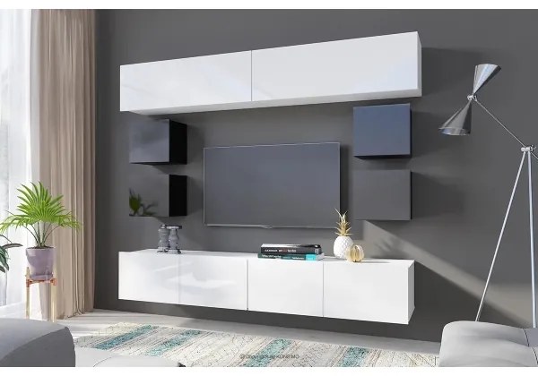 Faliszekrény PAVO 34x34 cm fényes fekete