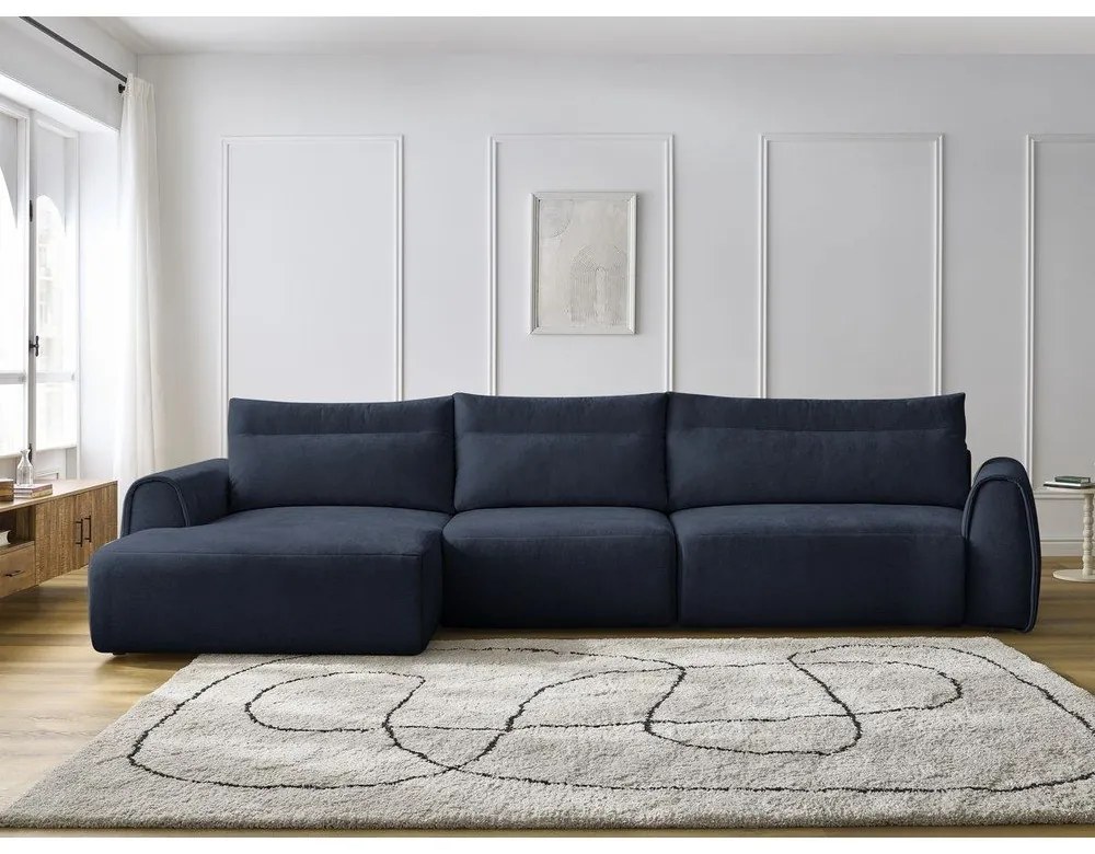 Sötétkék sarokkanapé Aden – Bobochic Paris