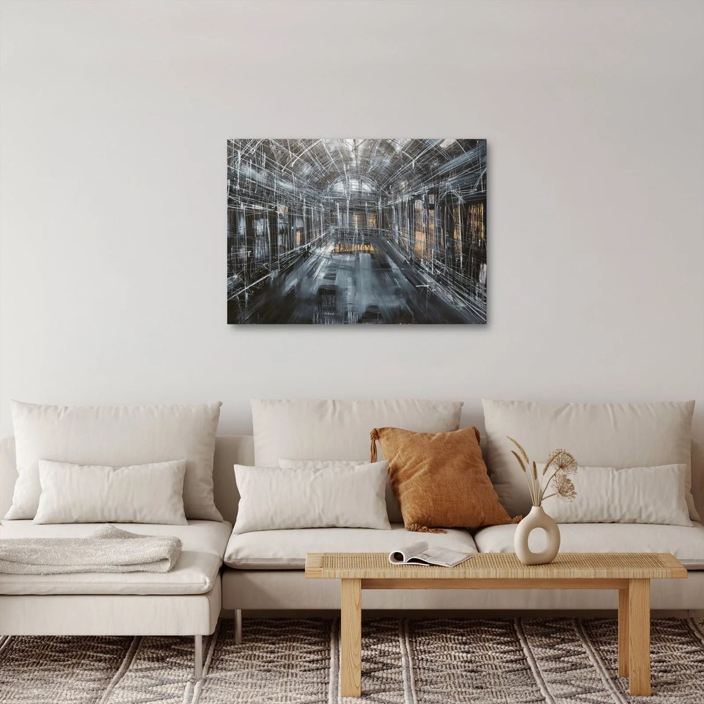 Egy régi épület belsejének képe (70x50 cm)