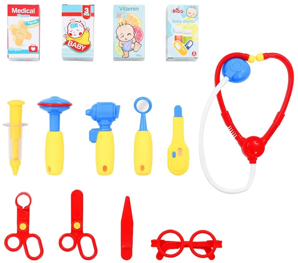 15 darabos doktoros játékkészlet 38 x 30 x 67,5 cm