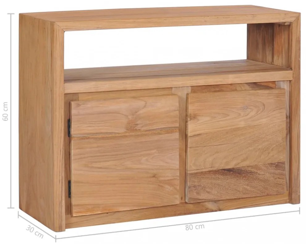 tömör tíkfa tálalószekrény 80 x 30 x 60 cm