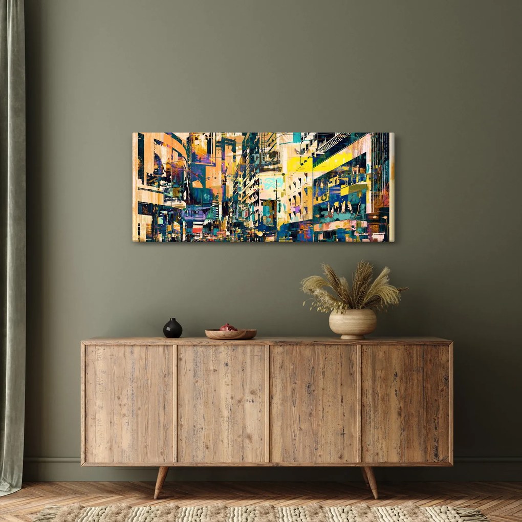 Kép - Festett absztrakció (120x50 cm)