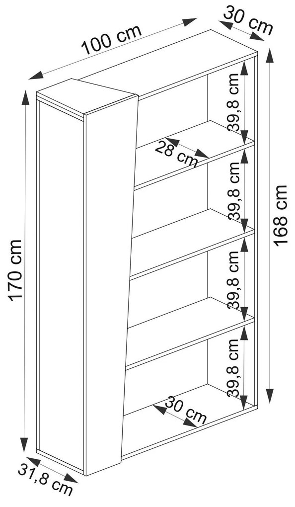 Regál Pitudu 1 (dió + Bézs) . 1093044