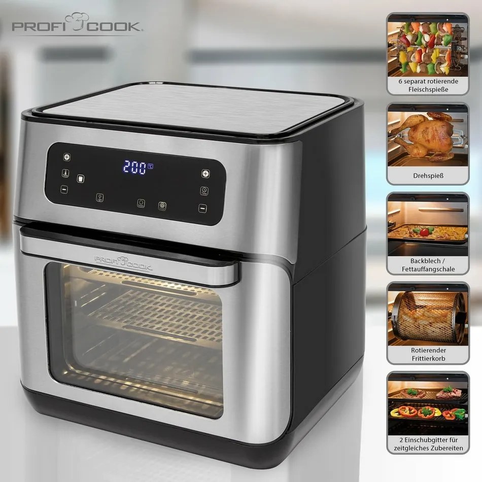 ProfiCook PC-FR 1200 H forrólevegős fritőz, 11 l