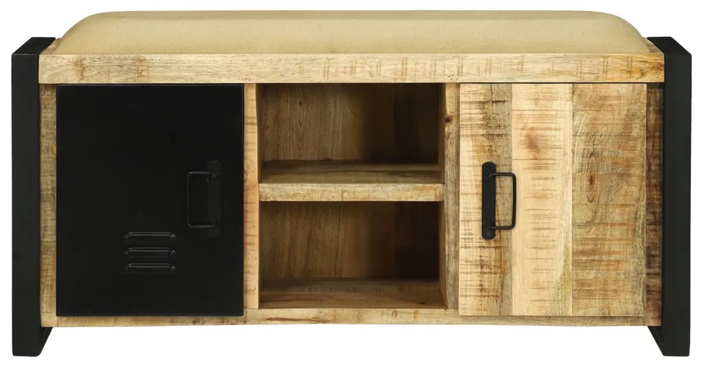 Pad szekrény 100x35x50 cm Tömör fa Durva mangófából