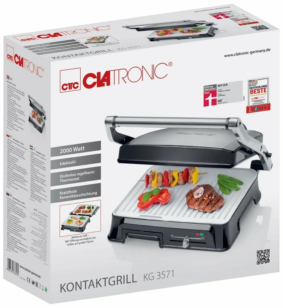 Clatronic KG 3571 érintkező kerámia grillsütő