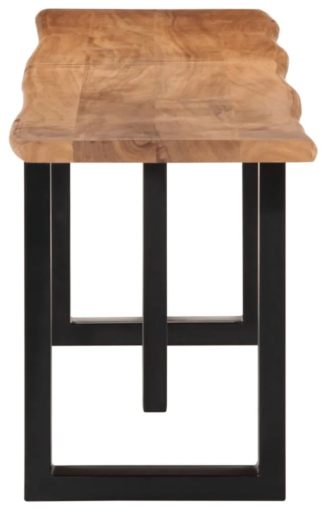 tömör akácfa és acél pad 160 cm