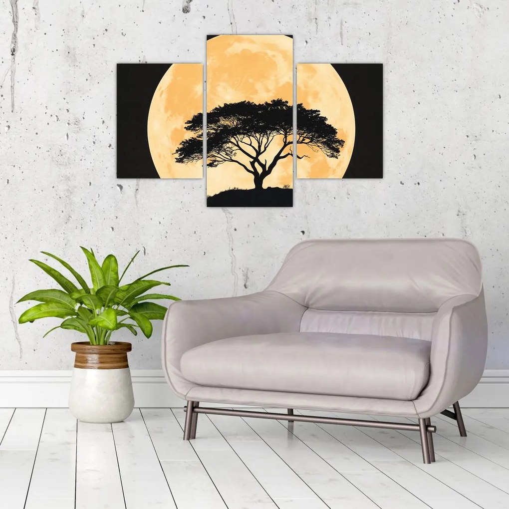 Kép – Fa arany teliholdban II. (90x60 cm)