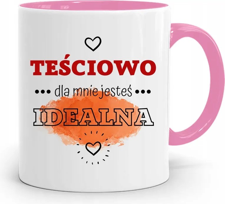 Rózsaszín Bögre Anyósnak Nekem Tökéletes Vagy fényképes nyomtatással