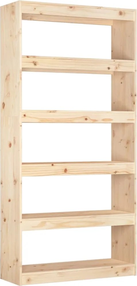 vidaXL tömör fenyőfa könyvszekrény/térelválasztó 80 x 30 x 167,4 cm