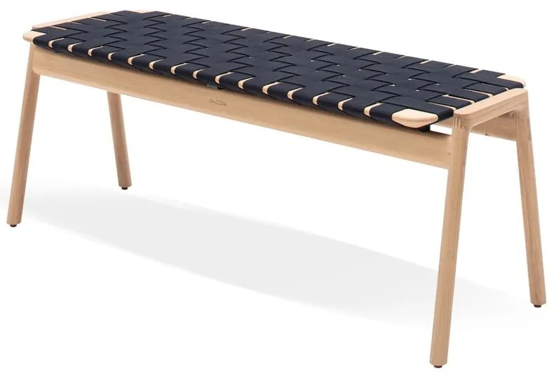 Fekete-natúr színű pad Klupa - Gazzda